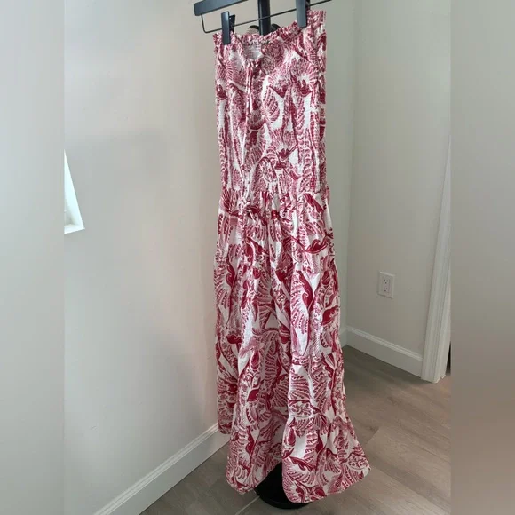 FARM Rio Strapless Red and White Dress - Picture 5 of 6